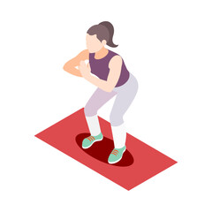 Poster - Fitness Isometric Illustration