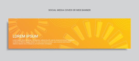 Canvas Print - geometric social media cover design or web banner