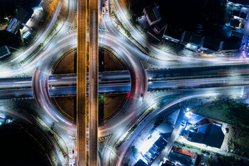 car, taxi traffic on road intersection at night, traffic transportation, asia city life, public tran