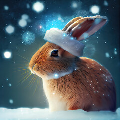 Wall Mural - Christmas Rabbits 