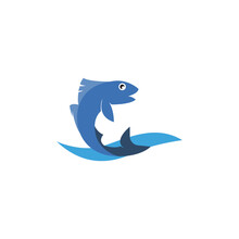 Fishing Logo Vector, Blue Marlin Fish Logo
