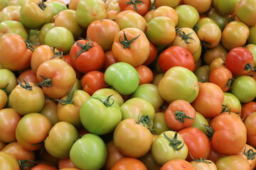 Vegetables and fruits are sold at a bazaar in Israel.