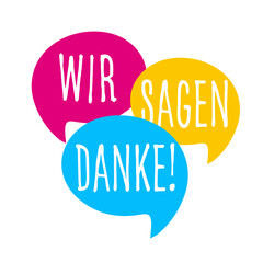 Canvas Print - Wir sagen danke