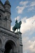 Bronze equestrian statue of Joan of Arc at The Basilica of Sacre Coeur de Montmartre, Paris, France