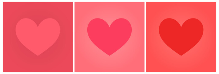 Wall Mural - red hearts symbols backgrounds