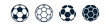 Soccer ball icon. Football game ball icons