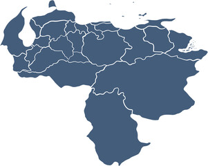 doodle freehand drawing of venezuela map.