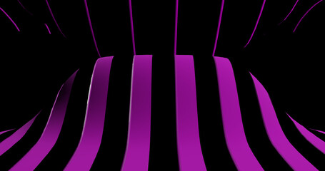 Wall Mural - Render with black and purple striped background