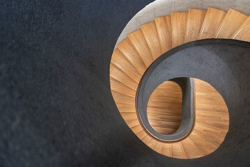 Poster - Modern spiral staircase. Contemporary architecture abstract background