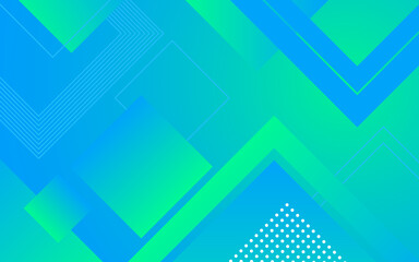 Abstract geometric with gradient green shape background