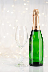 Wall Mural - Champagne bottle and glasses