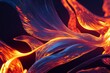 isolated flame flowing light on wallpaper background, llustration