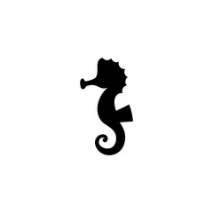 Wall Mural - Seahorse silhouette graphic icon isolated on white background