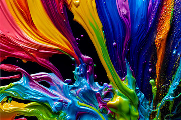 Wall Mural - colorful abstract background with splashes generative ai illustration