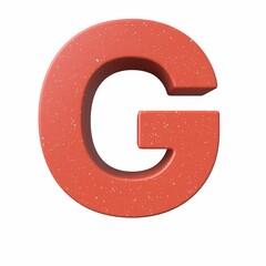 Canvas Print - 3D rendering of the red letter G isolated on a white background