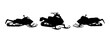 © Gelgel Nasution - Set of snowmobile silhouette isolated on white background