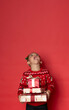 © forma82 - Small boy have a fun on Christmas photo shoot.