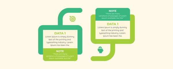 2 options or steps infographic design template with icons