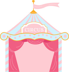 Wall Mural - Circus tent pink