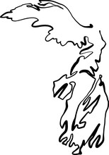Statue Of Winged Victory Of Samothrace One Line Vector Illustration Art. Generative AI