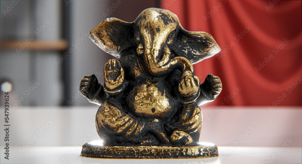 Figurine Éléphant Porte-Bonheur En Résine - Décoration Maison & Bureau - Symbole Richesse & Chance 25,5x19,5cm - 8