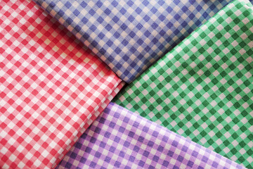 Wall Mural - colorful plaid fabric or tablecloth