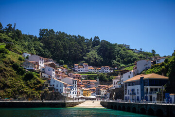 Sticker - Cudillero harbor and village in Asturias, Spain