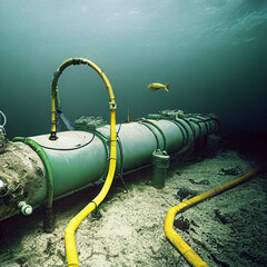 refuelling pipeline tube in underwater