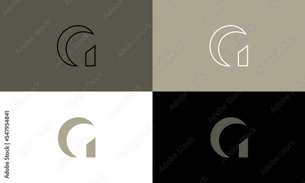 Vector de Stock letter g line art modern logo design | Adobe Stock