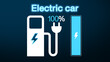 © Kitti - Electric car dashboard display. Electric Car Charging Indicating the Progress of the Charging, electric vehicle battery indicator showing an increasing battery charge
