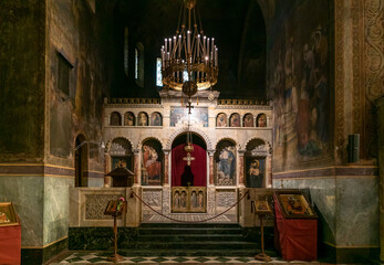 Poster - view of a secondary altar in the central dome of the Alexander Nevsky Cathedral in Sofia