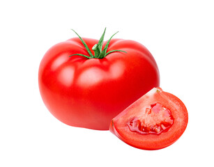 Wall Mural - Tomato vegetables isolated on white or transparent background.