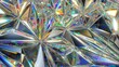 3d render, abstract crystal background, macro texture of a faceted glass, modern colorful wallpaper with spectrum light