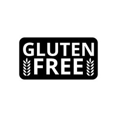 Wall Mural - Gluten free organic logo flat icon. 