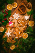 © Brebca - Christmas gingebread and cookies with spices and dryed orange