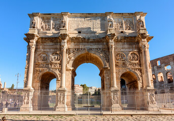 Sticker - Arch of Constantine (Arco di Constantino) near Colloseum (Coliseum), Rome, Italy