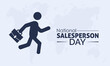 Vector illustration design concept of National Salesperson Day observed on December 10