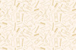© chrupka - seamless hairdressing tools pattern: hairdryer, clipper, comb, scissors, hair bulb, clip and bobby pins- vector illustration