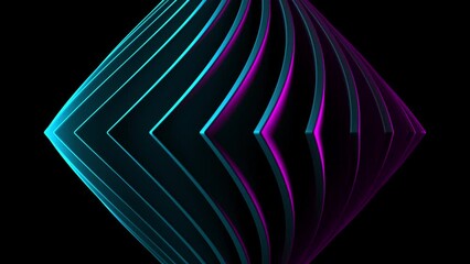 Wall Mural - abstract 3d animation background for futuristic technology concept. simple and clean geometric shape