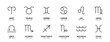 Set of astrological zodiac symbols. horoscope zodiac signs