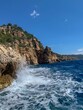Vertical shot of the islands of Montenegro