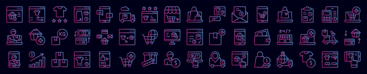 Sticker - E commerce nolan icon collections vector design