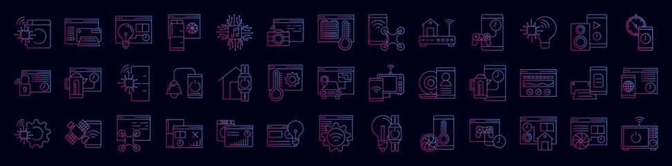Wall Mural - internet of things nolan icon collections vector design