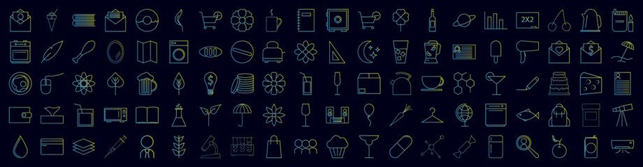 Poster - Web nolan icons collection vector illustration design