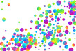 Beautiful party confetti decoration vector illustration. Rainbow round elements christmas vector.