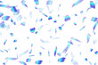 Beautiful party confetti scatter vector illustration. Blue hologram elements fiesta vector.