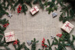 Christmas rustic background