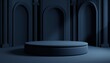 © Siam Vector - 3d luxury podium with roman column for product background podium classic style  for show cosmetic podructs display case  on background.