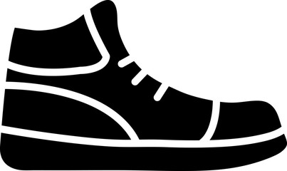 Wall Mural - basketball shoes icon line art design on white background