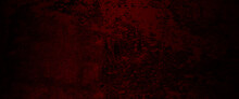 Red Scary Background. Dark Grunge Red Texture Concrete,  Scratches Concrete Wall Texture, Scary Concrete Wall Texture As Background, Dark Red For Horror Background, Texture Unlimited Dark Colors.